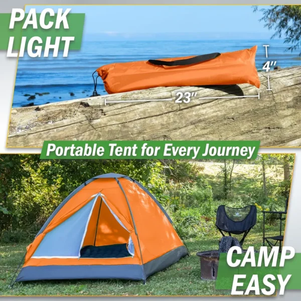 TIENDA DE CAMPAÑA WAKEMAN OUTDOORS ORANGE 2 PERSONAS