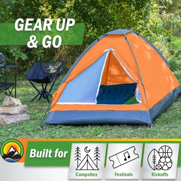 TIENDA DE CAMPAÑA WAKEMAN OUTDOORS ORANGE 2 PERSONAS