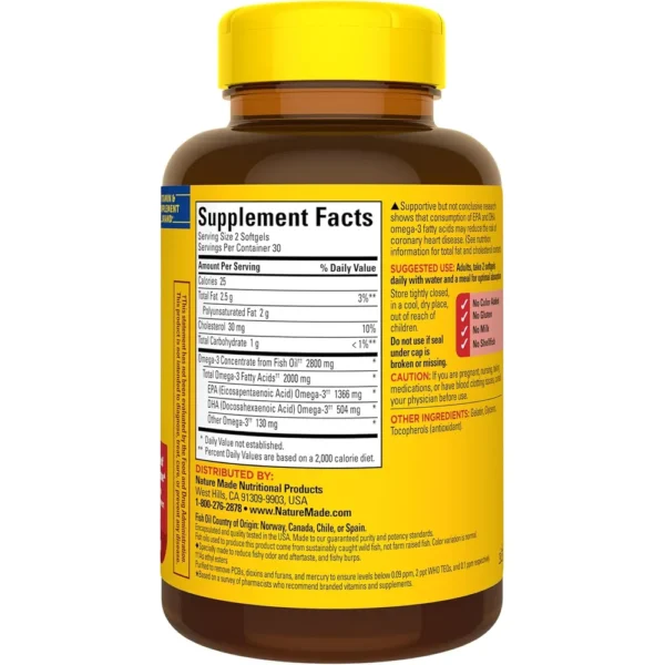NATURE MADE OMEGA 3 EXTRA FUERTE 2800 MG | 60 UND