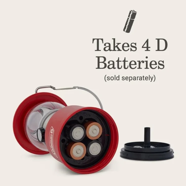 LINTERNA LED CLÁSICA COLEMAN 500 LÚMENES ROJO