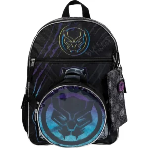 MOCHILA BIOWORLD BLACK PANTHER | SET 5 PIEZAS