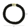 LIGAS PARA CABELLO ESTILO HAALAND NEGRO CON CUENTAS DORADAS