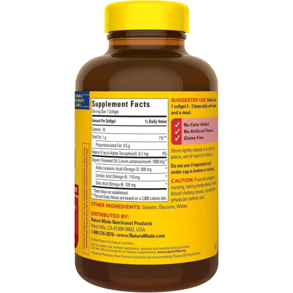 NATURE MADE PACK 2 ACEITE DE LINAZA 1000 MG | 180 UND C/U