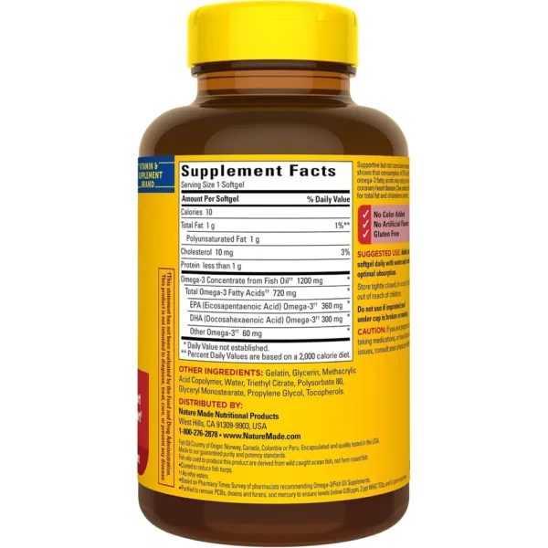 NATURE MADE PACK 3 ACEITE DE PESCADO 1200 MG | 120 UND C/U