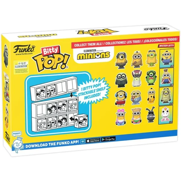 FUNKO BITTY POP! PACK FIGURAS MINIONS EYE, MATIE, CRO-MINION Y AU NATUREL
