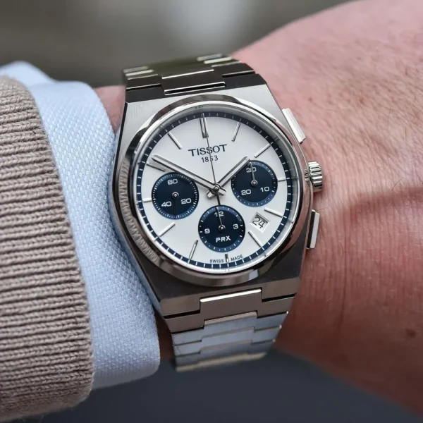 RELOJ TISSOT PRX CRONÓGRAFO AUTOMÁTICO PARA HOMBRE GRIS