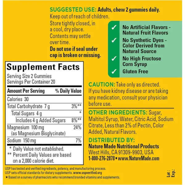 NATURE MADE MAGNESIO GLICINATO 100 MG | 40 UND