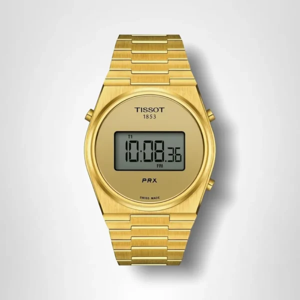 RELOJ TISSOT PRX DIGITAL PARA UNISEX GOLD 40 MM