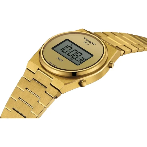 RELOJ TISSOT PRX DIGITAL PARA UNISEX GOLD 40 MM