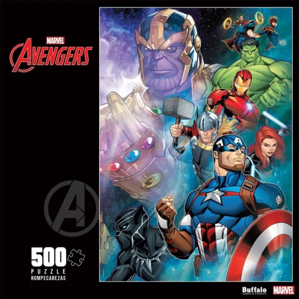 ROMPECABEZAS MARVEL THANOS VS. LOS VENGADORES BUFFALO GAMES 500 PIEZAS