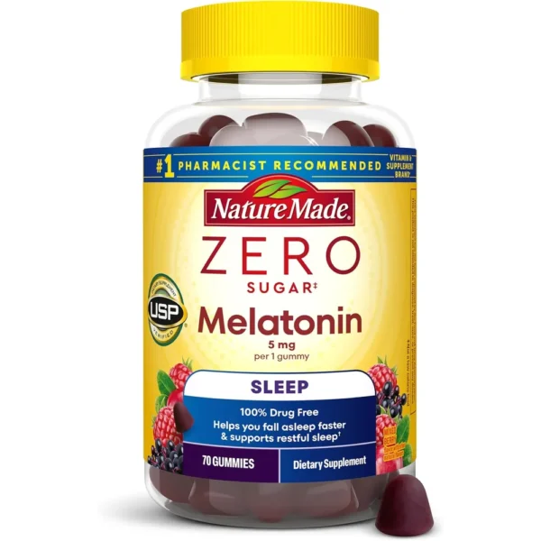 NATURE MADE MELATONINA CERO AZÚCAR 5 MG | 70 UND