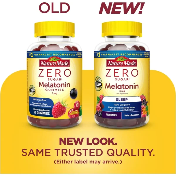 NATURE MADE MELATONINA CERO AZÚCAR 5 MG | 70 UND