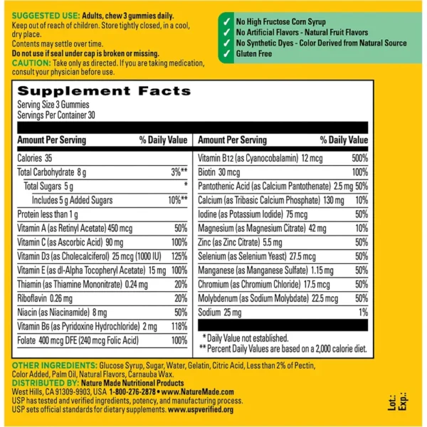 NATURE MADE MULTIVITAMÍNICO ADULTOS ADVANCED | 90 UND