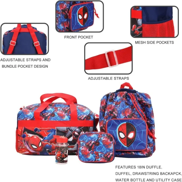 b0czlk8f9y_5_webp.webp SET DE BOLSA DE LONA BIOWORLD SPIDER-MAN | 4 PIEZAS