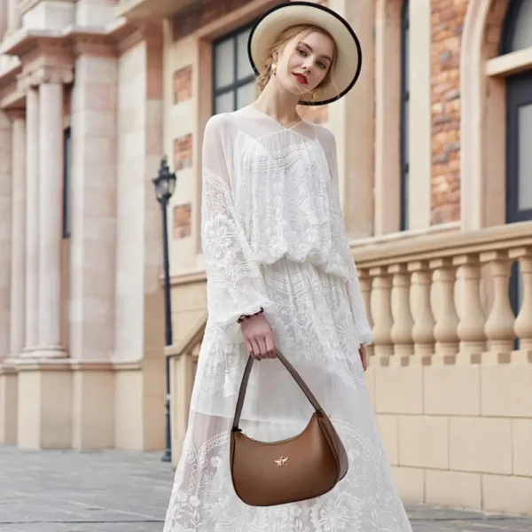CARTERA BAIKELI MEDIA LUNA MUJER | MARRÓN