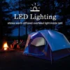 TIENDA DE CAMPAÑA COLEMAN SKYDOME LED 4 PERSONAS GRIS