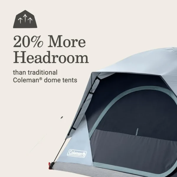 TIENDA DE CAMPAÑA COLEMAN SKYDOME LED 4 PERSONAS GRIS