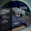 TIENDA DE CAMPAÑA COLEMAN SKYDOME LED 4 PERSONAS GRIS
