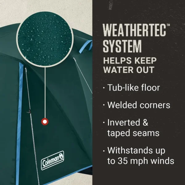 TIENDA DE CAMPAÑA COLEMAN SKYDOME 4 PERSONAS VERDE JADE
