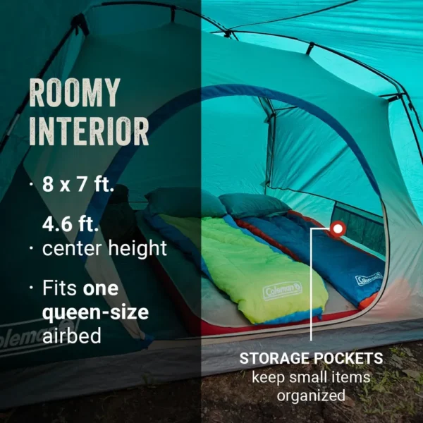 TIENDA DE CAMPAÑA COLEMAN SKYDOME 4 PERSONAS VERDE JADE