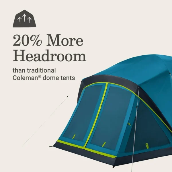 TIENDA DE CAMPAÑA COLEMAN SKYDOME PFAS FREE 4 PERSONAS VERDE