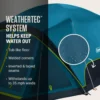TIENDA DE CAMPAÑA COLEMAN SKYDOME PFAS FREE 4 PERSONAS VERDE