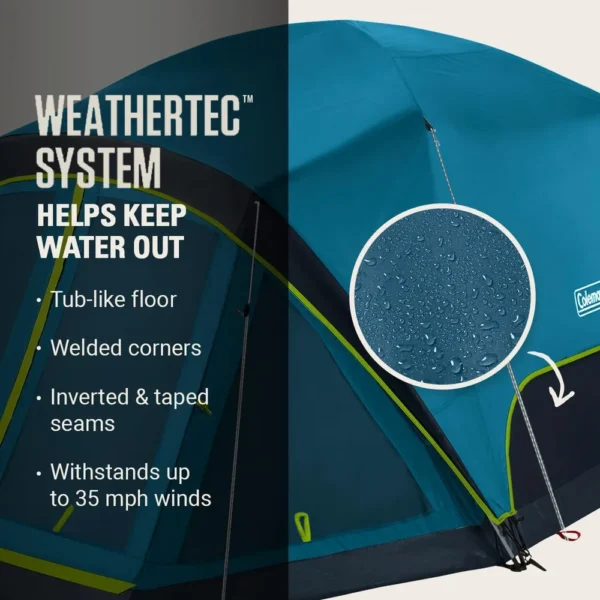 TIENDA DE CAMPAÑA COLEMAN SKYDOME PFAS FREE 4 PERSONAS VERDE