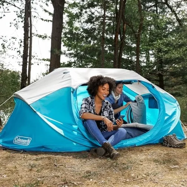 TIENDA DE CAMPAÑA INSTANTÁNEA COLEMAN PFAS FREE 4 PERSONAS AZUL