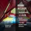 TIENDA DE CAMPAÑA INSTANTÁNEA COLEMAN SKYLODGE 8 PERSONAS BORGOÑA