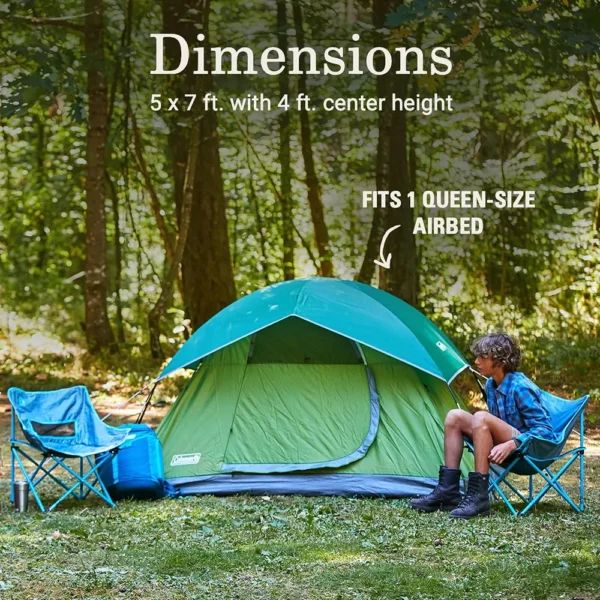 TIENDA DE CAMPAÑA COLEMAN SUNDOME PFAS FREE 2 PERSONAS VERDE