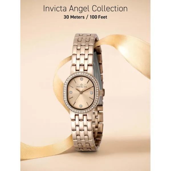 RELOJ INVICTA ANGEL MUJER CUARZO ORO ROSA PLATA