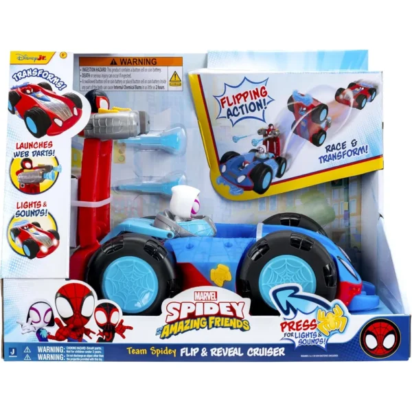 b0dp5jbtv3_2_webp.webp JAZWARES MARVEL SPIDEY VEHÍCULO FLIP AND REVEAL CRUISER