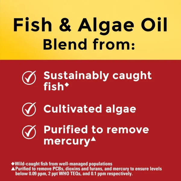 NATURE MADE OMEGA 3 ACEITE DE PESCADO + ALGAS 1200 MG | 60 UND