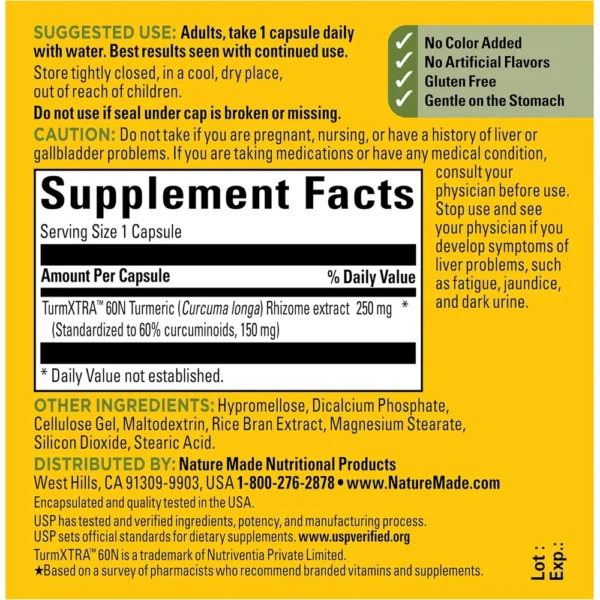 NATURE MADE CÚRCUMA ALTA ABSORCIÓN | 30 UND