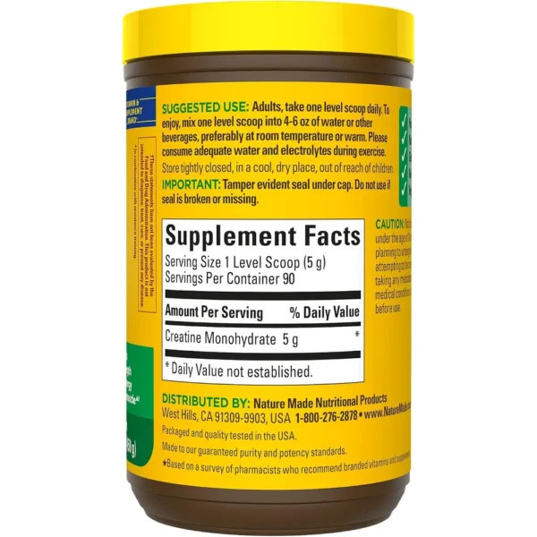 NATURE MADE CREATINA MONOHIDRATO EN POLVO | 450 G