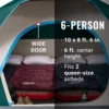 TIENDA DE CAMPAÑA COLEMAN SKYDOME PFAS FREE 6 PERSONAS VERDE