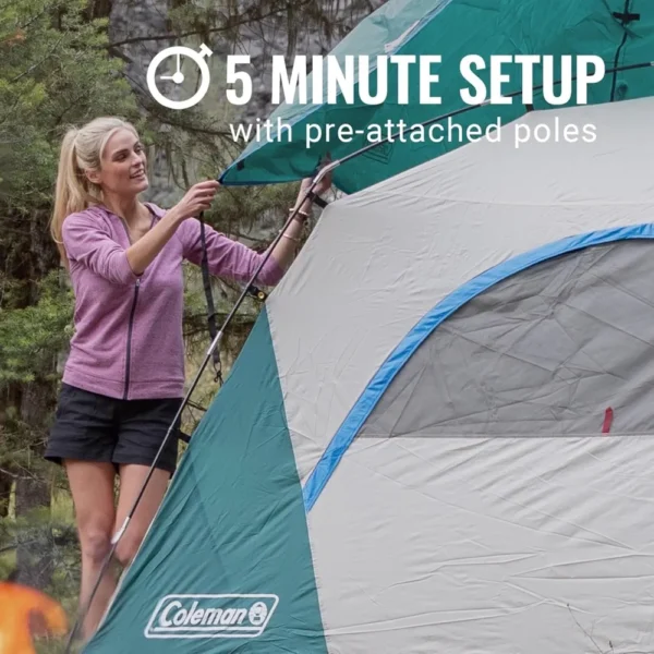 TIENDA DE CAMPAÑA COLEMAN SKYDOME PFAS FREE 4 PERSONAS EVERGREEN
