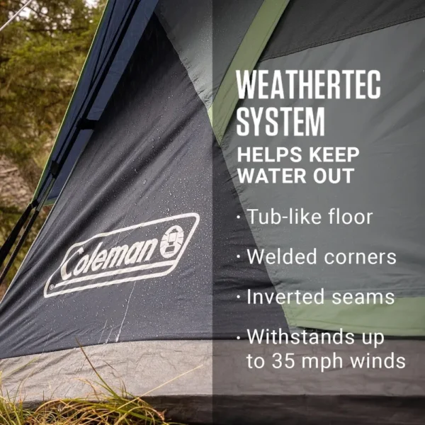TIENDA DE CAMPAÑA COLEMAN SKYDOME PFAS FREE 4 PERSONAS EVERGREEN