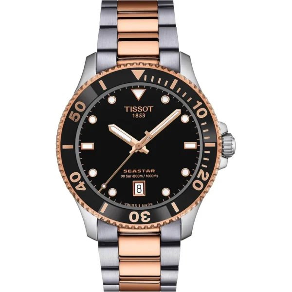 RELOJ TISSOT SEASTAR 1000 CUARZO 40 MM PARA HOMBRE SILVER BLACK
