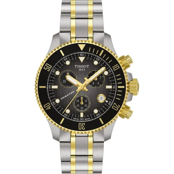 RELOJ TISSOT SEASTAR 1000 CRONÓGRAFO CUARZO 38 MM PARA HOMBRE SILVER GOLD