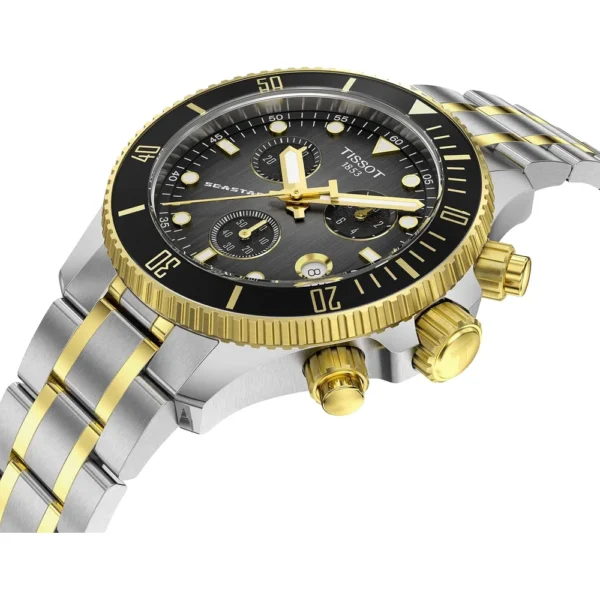RELOJ TISSOT SEASTAR 1000 CRONÓGRAFO CUARZO 38 MM PARA HOMBRE SILVER GOLD