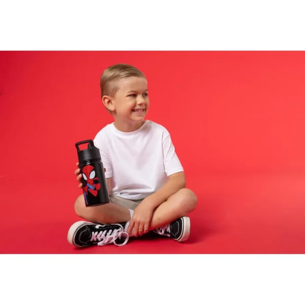DISNEY SPIDER-MAN MOCHILA LONCHERA Y BOTELLA DE AGUA | PACK 3 PIEZAS