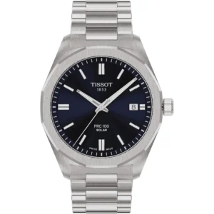 RELOJ TISSOT PRC 100 SOLAR PARA HOMBRE SILVER BLUE