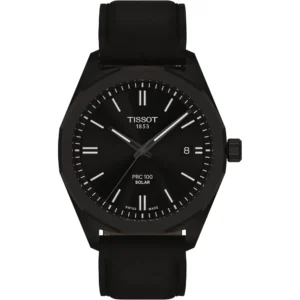 RELOJ TISSOT PRC 100 SOLAR PARA HOMBRE BLACK CUERO