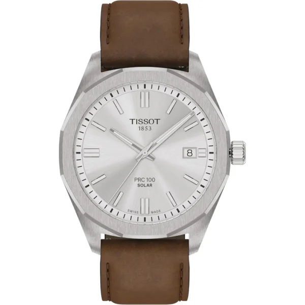 RELOJ TISSOT PRC 100 SOLAR PARA HOMBRE BROWN