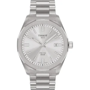 RELOJ TISSOT PRC 100 SOLAR PARA HOMBRE SILVER