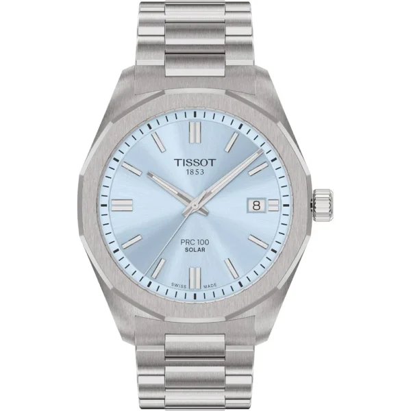 RELOJ TISSOT PRC 100 SOLAR PARA HOMBRE CELESTE