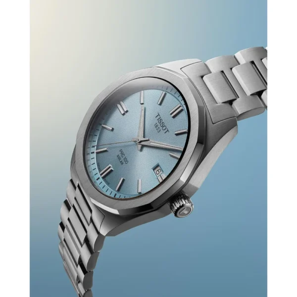 RELOJ TISSOT PRC 100 SOLAR PARA HOMBRE CELESTE