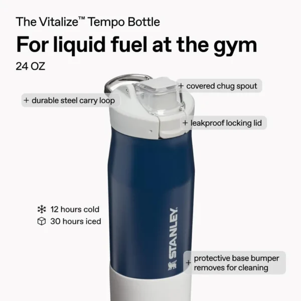 STANLEY VITALIZE TEMPO BOTELLA DE AGUA 24 OZ / 710 ML | AZUL MARINO OSCURO