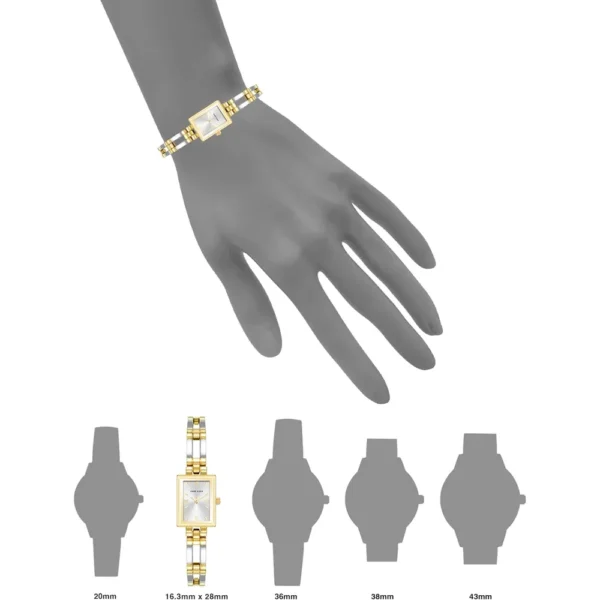 Anne Klein 10/4899SVTT reloj clásico para mujer | 16 mm - Dorado/Plateado